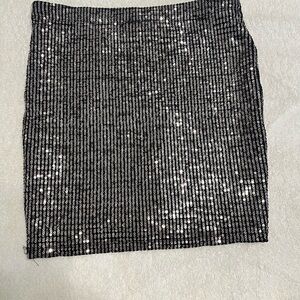 Chocolate Black Sequin Mini Skirt